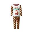 thumbnail image 2 of Family Christmas Pajamas Matching Sets Santa Claus Dot Printing Long Sleeve Round Collar Sleepwear for Mom/Dad/Kid/Baby/Dog, 2 of 10