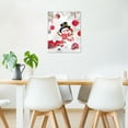 thumbnail image 2 of Snowman Wall Art White Christmas Red Shiny Silver Lantern Ball Wall Art Falling Snowflakes Romantic Festival Painting Art Framed Wall Art for Living Room Bedroom Bathroom Home Decor, 8x10 Inches, 2 of 5