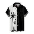 thumbnail image 1 of Black Short Sleeve Button Up Shirts For Men Button Shirts For Men Vintage Coconut Tree Hawaiian Shirts, 1 of 6