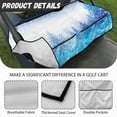 thumbnail image 5 of Yuyamidu Xmas Tree Golf Cart Seat Covers, Christmas Club Car Cushion Covers with 4 Front Pockets Blue Snowflake Golf Cart Seat Towel Blanket, 5 of 7