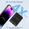 thumbnail image 4 of Compatible for iPhone Charger, 3Pack 10FT Light-ning Charging Cable with 18W Fast Charging Block USB Charging Brick Phone Charger, HOOTEK Wall Charger Block Adapter Compatible for iPhone14/13/12/11, 4 of 9