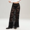 thumbnail image 4 of Yopmin See Through Skirts for Women High Waisted Summer Flowy A Line Maxi Sheer Skirt for Vacation Dating Night Club Party, 4 of 9