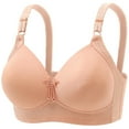 thumbnail image 2 of Loopsun Plus Size Womens Bra, Daily Bra for Women, Women's Casual Soild Wireless Everyday Underwear Bra Watermelon Red,XXXXXL, 2 of 5