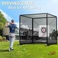 thumbnail image 2 of Jaula de golf YUNIC con marco de acero para patio trasero de 2,4 x 2,4 x 1,5 m, 2 of 7