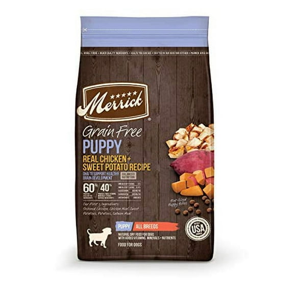Merrick Grain Free Dry Puppy Food Real Chicken & Sweet Potato Recipe - 4 lb. Bag