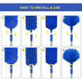 thumbnail image 2 of 8PCS Microfiber Duster with Detachable Extension Pole(Stainless Steel) 30-100" Duster Cleaning Kit for Cleaning Fan Cobweb, Washable Lightweight Duster for Ceiling Fan Webs, Blinds, 2 of 10