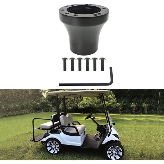 Genrics Golf Cart Steering Wheel Adapter Black Replacement for Golf Cart