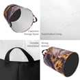 thumbnail image 2 of Balery Warm Sunflower Sleeping Cat Cesta de ropa redonda con asas, impermeable, independiente, para ropa, juguetes, dormitorio y familia-Small, 2 of 6