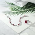 thumbnail image 3 of Gem Stone King 7.94 Cttw Oval Red Created Ruby Ring and Bracelet Jewelry Set for Women | 925 Sterling Silver | Size 5, 3 of 3
