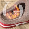 thumbnail image 4 of 1 Paire Chaussures d'Intérieur Chaussures en Coton Hiver Chaudes Pantoufle d'Intérieur Chauffe-Pieds Lavable Coupe-Vent Conception Épaissie Fournitures pour la Maison Pantoufles d'Intérieur Rouge 36-37, 4 of 8