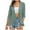 Green, variant on qolati Women's Summer Dressy Eyelet Tops Lightweight 3/4 Sleeve Solid Color Cardigan Jackets Casual Ruffle Flowy Cover Up Blouse
