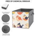 thumbnail image 5 of Collapsible Oxford Fabric Storage Cubes with Handles, Large Mid Foldable Oxford Cloth Bins Set of 2/6, Closet Organizers for Shelves Clothes Home Kitchen Toy - Cute Bird Cartoon, 5 of 7