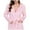 Pink, variant on CAIXIA Womens Robes Lightweight Snap Front Women's Long Sleeve Hooded Robe Striped Winter Wear Cozy Soft Bathrobe for Home