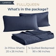 thumbnail image 6 of THD Loren - 3 Piece Full Queen Size Quilt Set, Lightweight Queen Bedspread Coverlet Set (Full/Queen, Navy Blue), 6 of 7