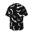 thumbnail image 6 of PAYOHTO Bats on Black Mens Hawaiian Casual Short-sleeved Shirt Tropical Summer Beach Button Down Shirts, 6 of 7