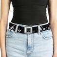 thumbnail image 5 of Buckle-Down Belt, Seatbelt Buckle Belt, Racks on Racks Black White, 30 to 44 Inches, 5 of 9