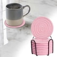 thumbnail image 2 of Hyrbek Placemat, Cotton Rope Woven Meal Mat Circular Cotton Thread Woven Cup Mat Pot Mat Kitchen Table Thickened Insulation Mat, 2 of 2