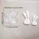 thumbnail image 4 of Llavero colgante conejito de Pascua de yeso Resina epoxi para manualidades DIY, 4 of 8