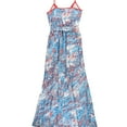 thumbnail image 2 of bar III Womens Printed Maxi A-line Dress, Blue, Medium, 2 of 2