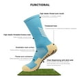 thumbnail image 3 of 2 Pairs Anti-slip Sport Socks Non-slip Rubber Grip for Football, Rugby, Basketball, Running, Yoga - Sky blue+orange, 3 of 5