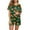 Army Green, variant on WTOBBY Women's Casual Halloween Pajama Set Loose Fit Short Sleeve Top with Elastic Waist Shorts Printed Two-Piece Sleepwear Home Lounge Wear Outfit,Army Green L
