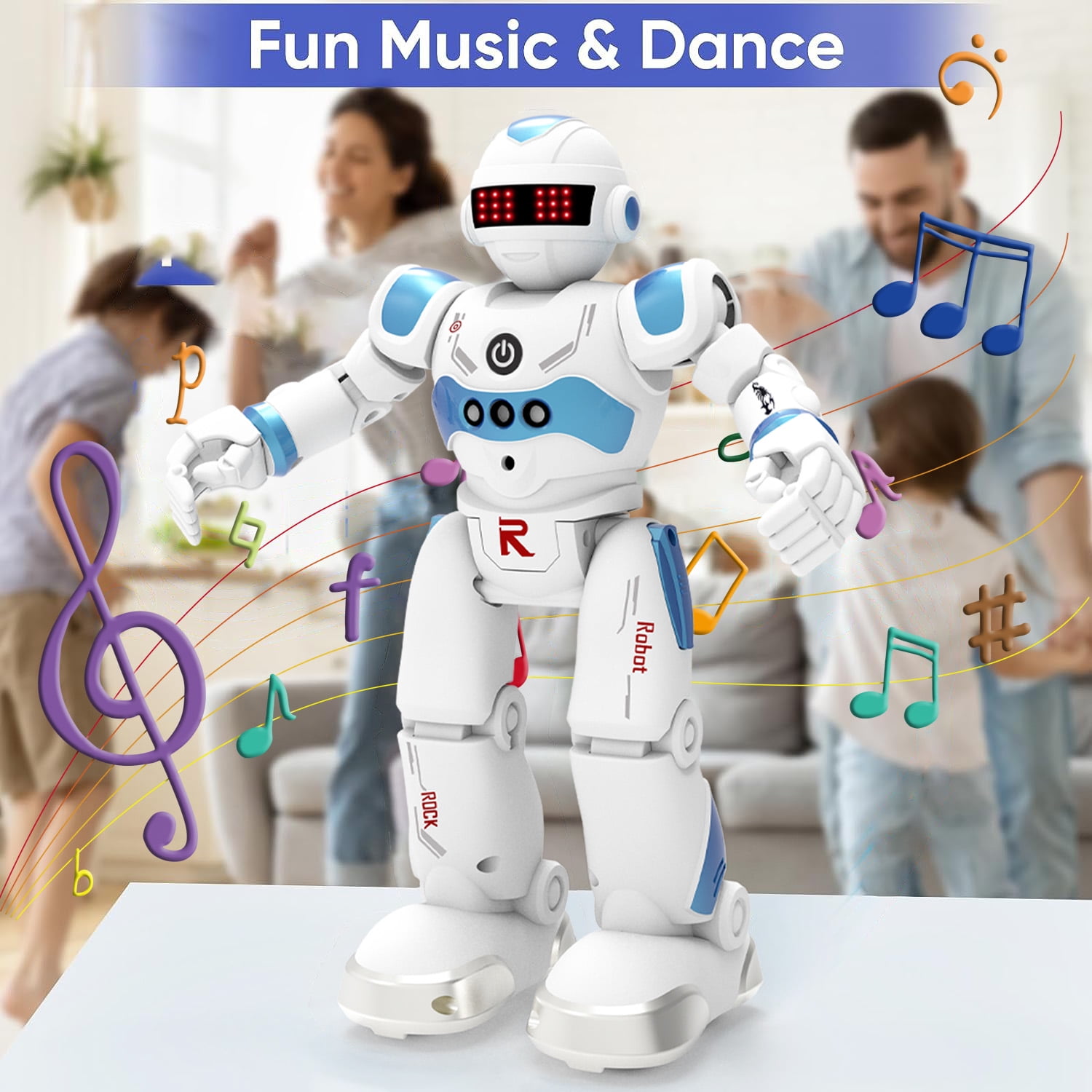 Gmdisc RC Robot Toys for Kids, Gesture Sensing Programmable Interactive Smart Robot for Age 3 4 5 6 7 8 Year Old Boys Girls Birthday Gift Present