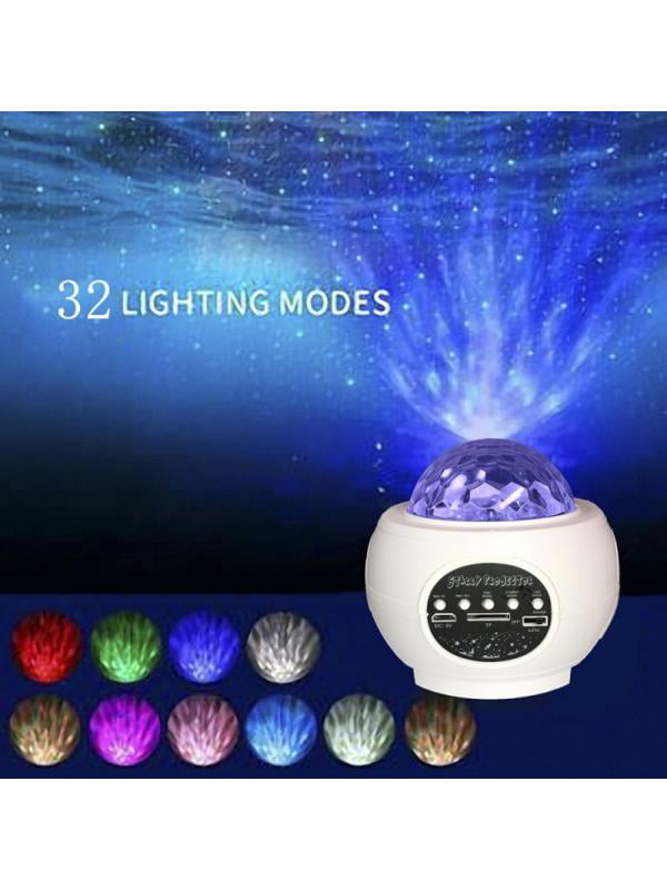 LED Starry Star Night Light Laser Projector 3D Ocean Wave Party Speaker Lamp NEW 