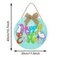 thumbnail image 3 of Pompotops Easter Decorations Easter Welcome Door Hanger Wooden Door Decoration Door Wreath Front Door Wreath Decor, Home Decorations, 3 of 8