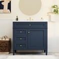 thumbnail image 2 of 36'' Bathroom Vanity with Top Sink, Modern Bathroom Storage Cabinet with 2 Drawers and a Tip-out Drawer, Single Sink Bathroom Vanity, 2 of 17