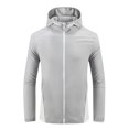 thumbnail image 1 of Weiqiqre Mens Lightweight Running Jacket Sun Protection Top Solid Color Long Sleeved Hooded Top, 1 of 7