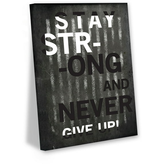 Awkward Styles Stay Strong and Never Give Up Wall Decor Inspirational Quotes Blackboard Wall Art Motivational Gifts Artwork for the Office Modern Wall Art Motivational Canvas Print Dorm Room Decor
