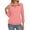 Pink, variant on Womens Polo Shirts 3/4 Sleeve Banded Bottom Tops Business Casual Tops Collared V Neck Blouses Light Brown L