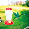 thumbnail image 6 of Plastic Hanging Hummingbird Feeders Birds Water Dispensers Transparent Feeding Stations Ports Easy Cleaning Filling Containers for Outside Home Outdoor Garden Patio Gift Decoration Supplies Pack of 2, 6 of 7