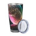 thumbnail image 2 of Daiia Bird5 Printed 20oz Insulated Coffee Cup with Straw Topper, Fully Spill Proof Travel Coffee Mug, Stainless Steel Tumbler for Work Home Outdoor Car-Straw Three-piece Set, 2 of 8