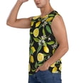 thumbnail image 3 of Balery Lemon Fruits Flowers Leaves Camisetas sin mangas para hombre, absorbe la humedad y protege contra el mal olor.-Small, 3 of 7