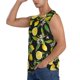 thumbnail image 3 of Balery Lemon Fruits Flowers Leaves Camisetas sin mangas para hombre, absorbe la humedad y protege contra el mal olor.-3X-Large, 3 of 7