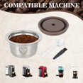 thumbnail image 2 of Sendoger Design Cœur 230ml/7.8oz Grande Tasse Taille Dosettes Réutilisables pour Nespresso Vertuo Pop & Next - Capsule Rechargeable en Acier Inoxydable avec Couvercle en Silicone, 2 of 8