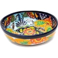 thumbnail image 4 of Mexican Talavera Pottery Large Serving Bowl, Handpainted Ceramic Pasta Bowl, Fruit Bowl, Hand Crafted Decorative Bowl for Salad Party Serving Bakeware Handmade Mexico Kitchen Art Unique Gift Platter, 4 of 9