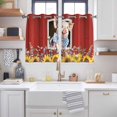 thumbnail image 2 of Pig Sunflowers Kitchen Curtains Window Panels, Eucalyptus Leaves Floral Bees Red Barn Insulated Window Treatment Curtain, Grommet Curtains for Bedroom/Living Room/Bathroom, 2 Piece 42"Wx54"L, 2 of 8