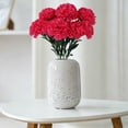 thumbnail image 6 of 1pcs 7 Heads Artificial Carnation Flowers, Faux Silk Flower for Home Decor, Hot Pink, 6 of 7