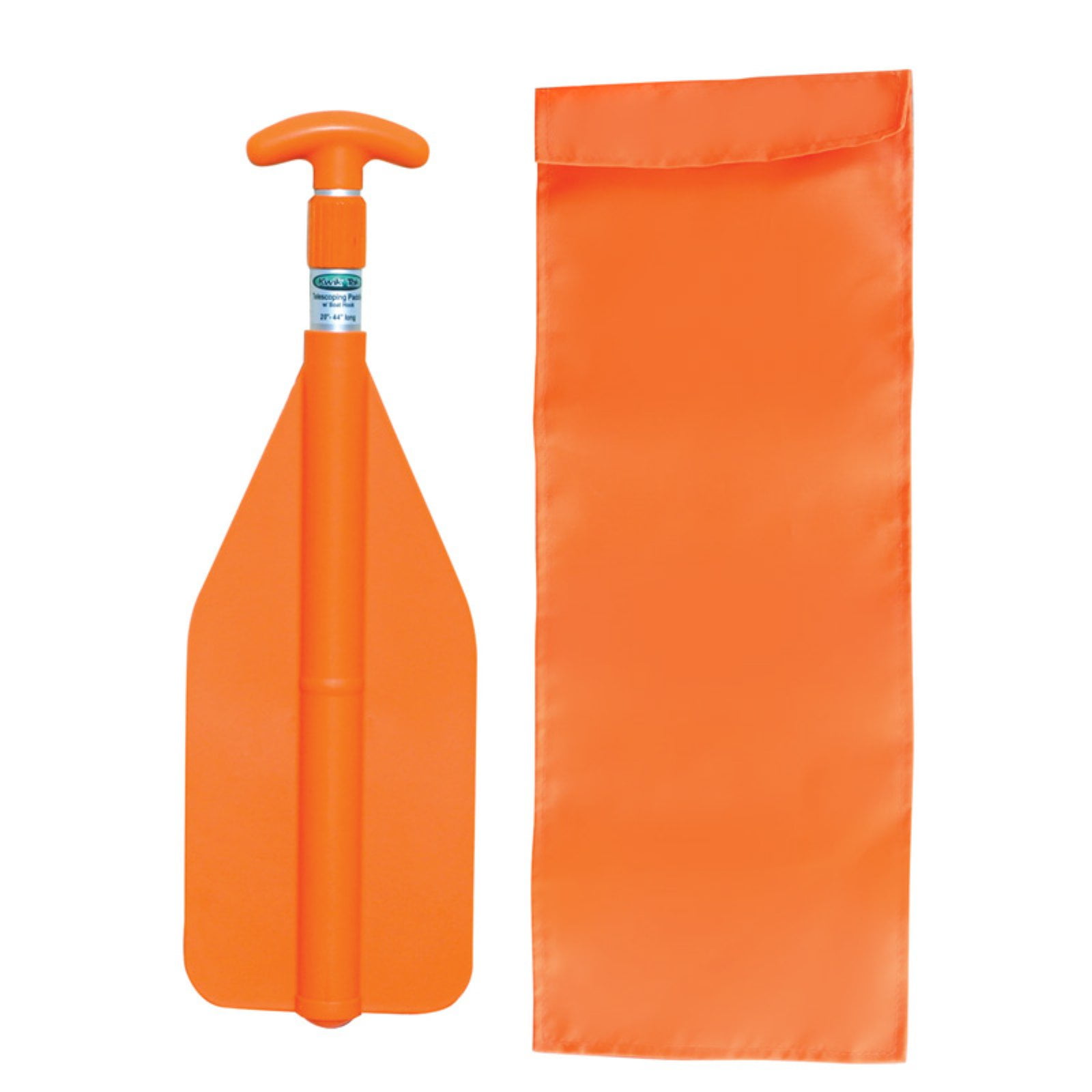 Airhead 24"-72" Telescoping Boat Paddle with Hook, Orange/Silver