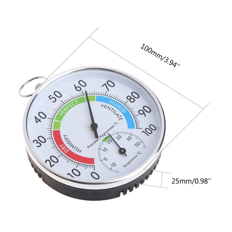 HGYCPP Indoor Outdoor Thermometer Hygrometer 2 in 1 Temperature Humidity  Gauge Analog 