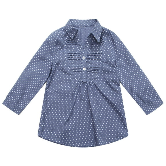 Richie House Girls' Classic Polka Dot Shirt RH1362