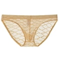 thumbnail image 4 of SGFCWSX Men's Sheer Mesh Lace Briefs** Beige M, 4 of 6