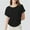 Black, variant on SHITINN Women's Casual Loose Fit Round Neck Short Sleeve T Shirt with Back Cutout and Side Gather Women's Short Sleeve Tops Womens Tees Loose Fit Womens Tops Trendy