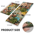 thumbnail image 3 of Boho Floral Kitchen Rug Set 2 Colourful Flowers Non-Slip Kitchen Floor Mats Cushioned Anti Fatigue Comfort Standing Bohemian Mat Waterproof Laundry PVC Carpet (17.3 x 28 Inch+17.3 x 47 Inch), 3 of 6