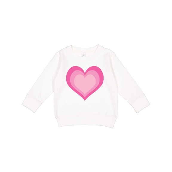 Inktastic Pink Valentine Heart Toddler Sweatshirt