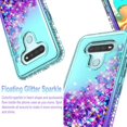 thumbnail image 5 of LG Stylo 6 Case, STARSHOP Liquid Glitter Bling TPU Phone Cover - Teal/Purple, 5 of 6