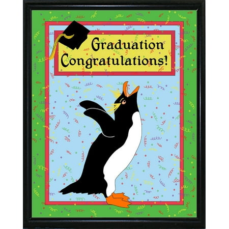 Graduation Congratulations!-WILBAS111879 Framed Print 17.5"x14" by Willow Bascom in a Flat Black Metal Frame