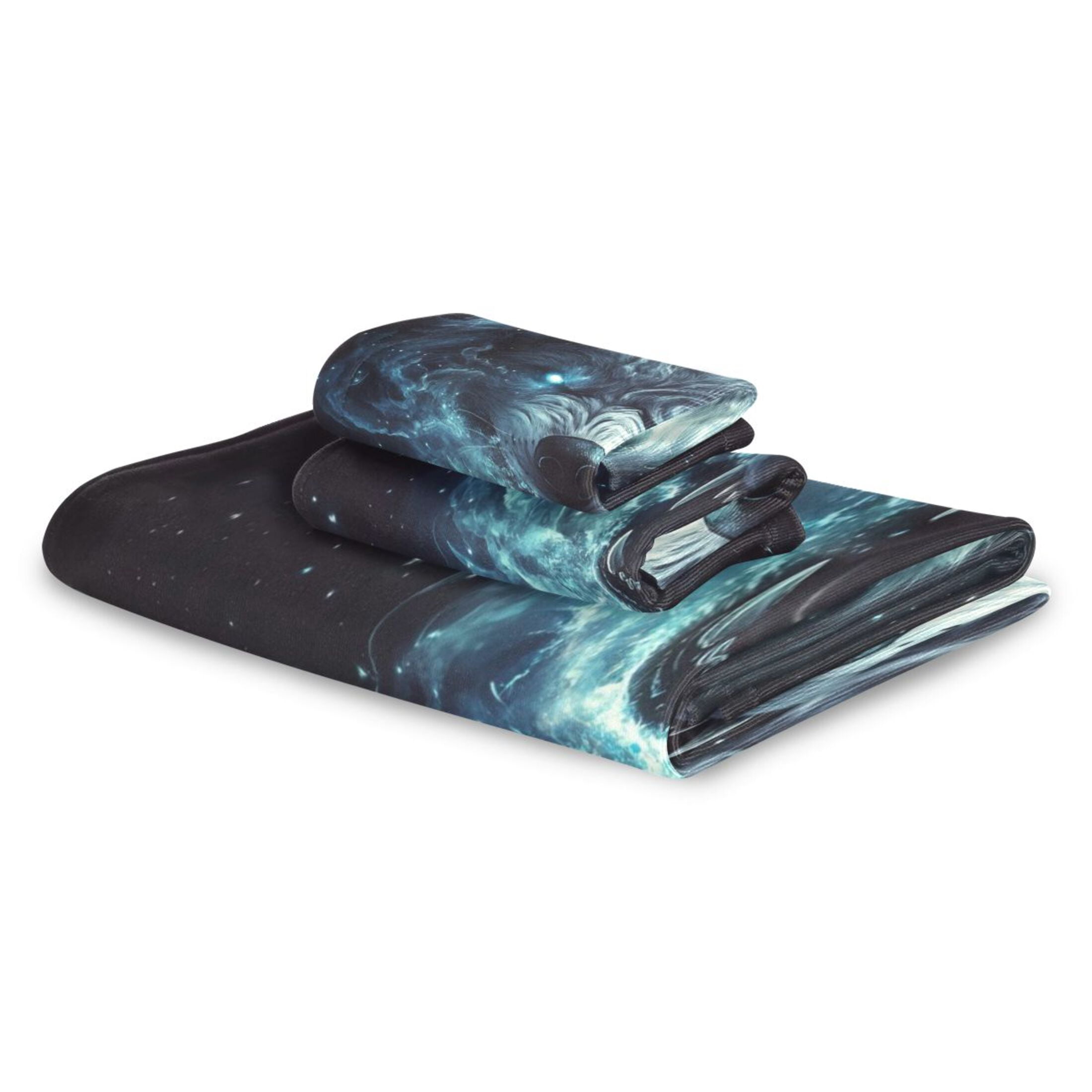 WOBOGO Show Ferocity Wolf Ultra Soft 3 Pack Cotton Towel Set Includes 60 x 30in Bath Towel 28 x 16in Face Towel and 13 x 13in Small Square Towel for Everyday Use Lightweight and Compact